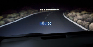 HUD de Lexus (RX 450h), monocromo